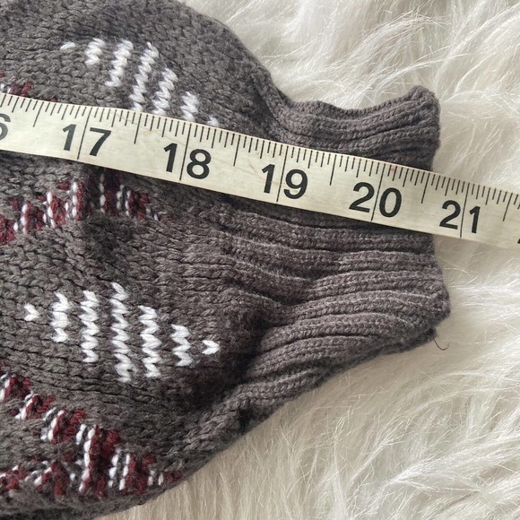 Vintage Town Craft Cosby Mens Sweater Knit Sz Large Grey Patriotic Abstract 90s - Picture 8 of 8